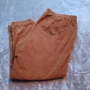 J Jill Pants Pull On Crop Elastic Waist‎ Womens 20 Plus Chocolate Brown Stretch